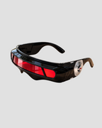 Lentes Futuristas Sci-Fi con Visor Rojo – Estilo Cosplay y Ciberpunk