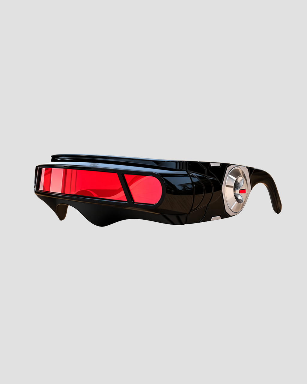 Lentes Futuristas Sci-Fi con Visor Rojo – Estilo Cosplay y Ciberpunk