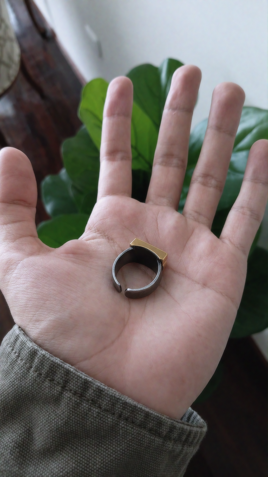 ANILLO COLECCIONABLE DE ENERGÍA VERDE - CÓSMICO AJUSTABLE