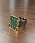 ANILLO COLECCIONABLE DE ENERGÍA VERDE - CÓSMICO AJUSTABLE