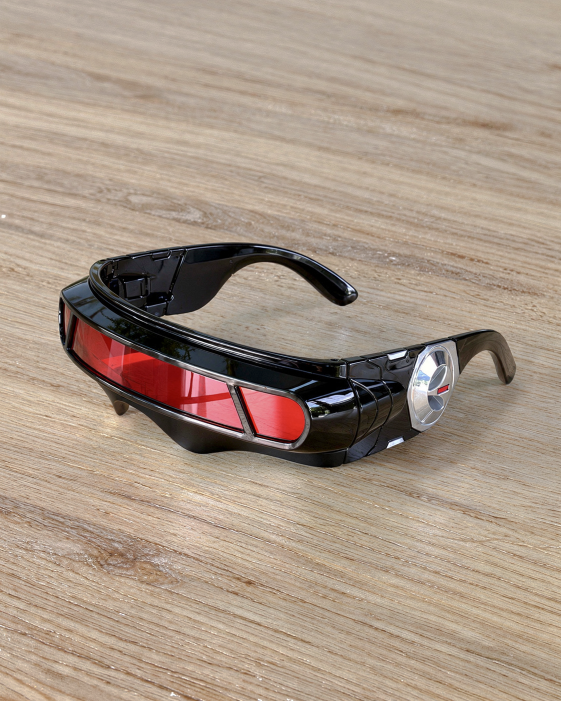 Lentes Futuristas Sci-Fi con Visor Rojo – Estilo Cosplay y Ciberpunk